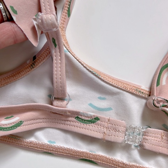 Hello Simone Pink 2-Piece Ruffle Swimsuit Size 4 Years - Picture 12 of 15